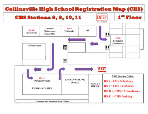 Map for CHS ONLY Check-in Stations 8-11