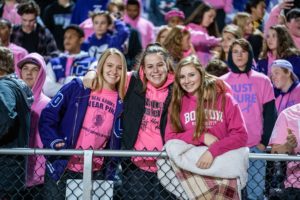 Girls at Football Pink Out 2019