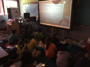 Students in classroom learning about solar eclipse