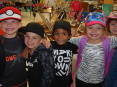 Renfro students wearing fun hats