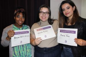 2017 CHS Poetry Slam Winners Harris-McClure, Felty and Fox