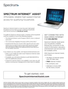 Spectrum Internet Program Flier