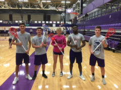 CHS students with soft stick Lacrosse equipment