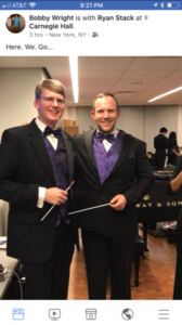 CHS Band Directors Stack and Wright at Carnegie Hall March 2018