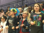 Students performing in 2018 4th grade musical