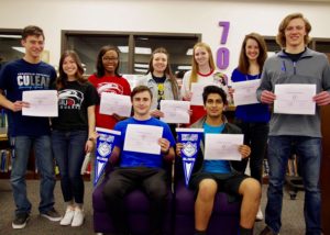 CHS students on academic signing day 2018