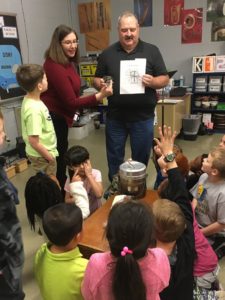 students learn about miner's lantern