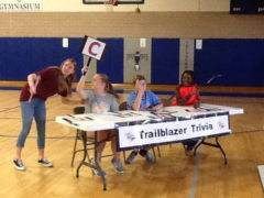 Students playing Trailblazer Trivia at DIS