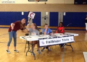 Students playing Trailblazer Trivia at DIS