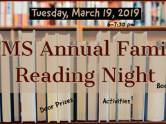 CMS Family Reading Night is March 19, 2019