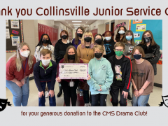 CMS Drama Club Receives Donation from Junior Service Club