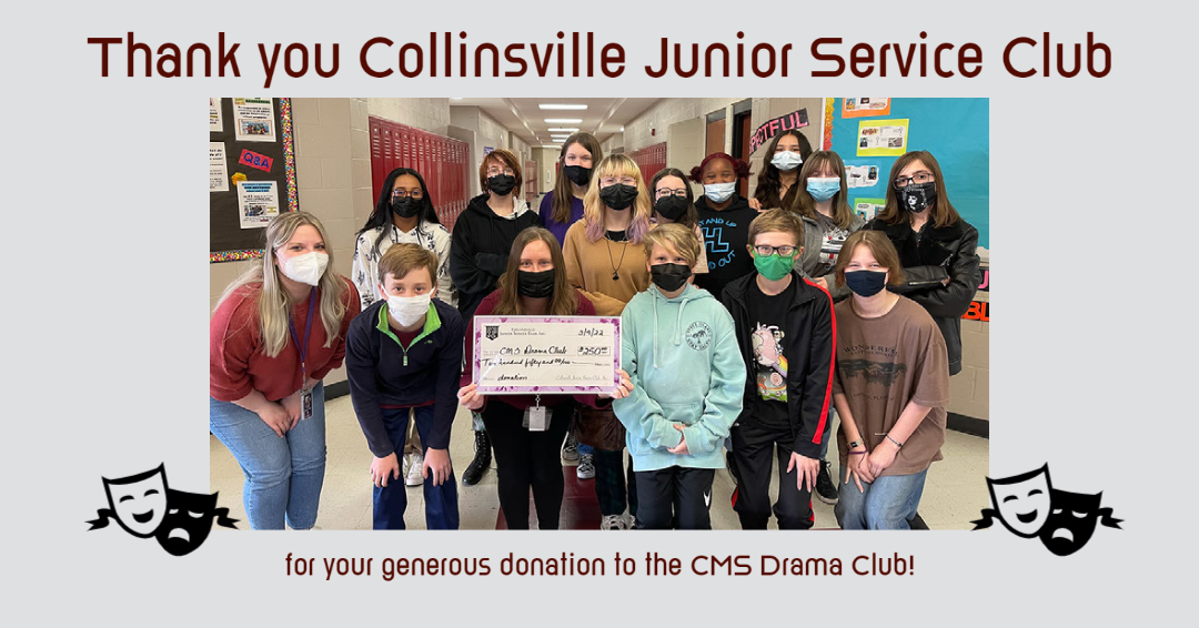 CMS Received Jr. Service Club Donation April 2022