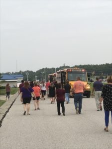 CMS Staff Loading Bus 