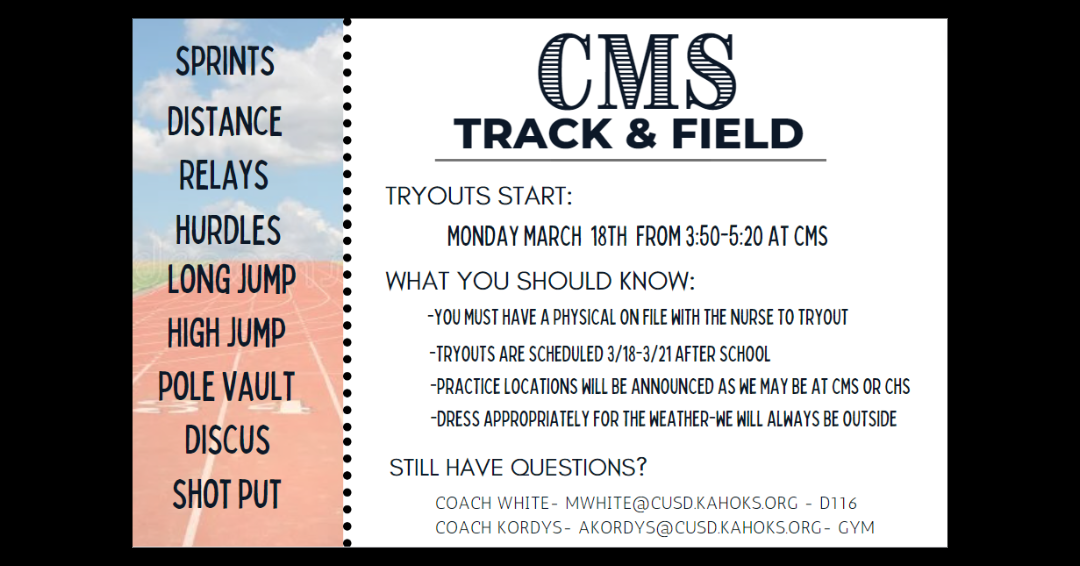CMS Track Flyer