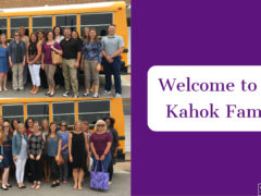 Photos of New Staff in front of school bus