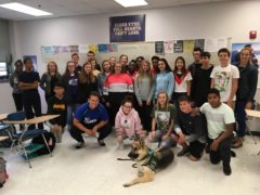 Recon the dog with CHS health students