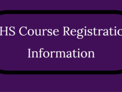 CHS Course Registration for 2019-20 School Year