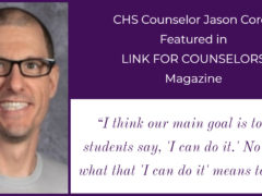CHS Counselor Jason Corey Featured in Counseling Magazine