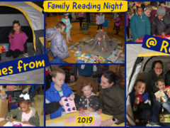 Collage of Renfro Family Reading Night 2019 Photos