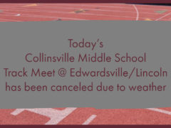 April 4, 2019 Middle School Track Meet Canceled
