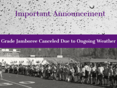 Decision Announced to Cancel 2019 4th Grade Jamboree