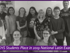 CHS Latin Students who placed on national exam May 2019