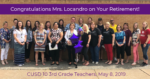 Group photo of third grade teachers with Locandro