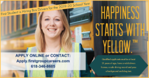 First Student Hiring Bus Drivers June 2019