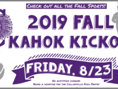 Kahok Kickoff for 2019 Fall Sports is August 23