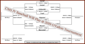 CMS JV Boys Baseball Will Compete in 2019 O'Fallon Tournament August 23 & 24