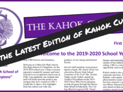 First Quarter 2019-20 CHS Kahok Current Newsletter