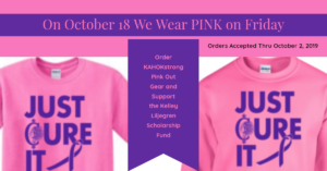 Kahokstrong 2019 Pink Out Order