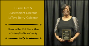 Latoya Berry-Coleman with award