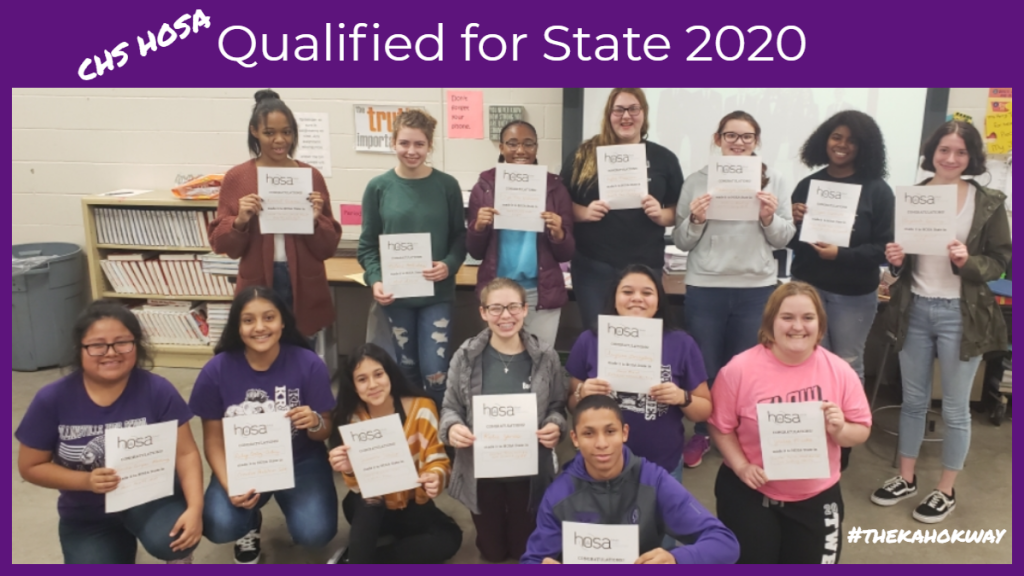 CHS HOSA Qualifiers for March 2020 Illinois State