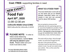 CUSD 10 Will Host Food Fair Distribution on April 30, 2020