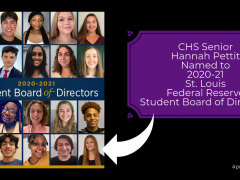 CHS Senior Hannah Pettit to Serve on Fed Student Board 20-21