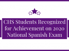 CHS Students Recognized for Achievement on 2020 National Spanish Exam