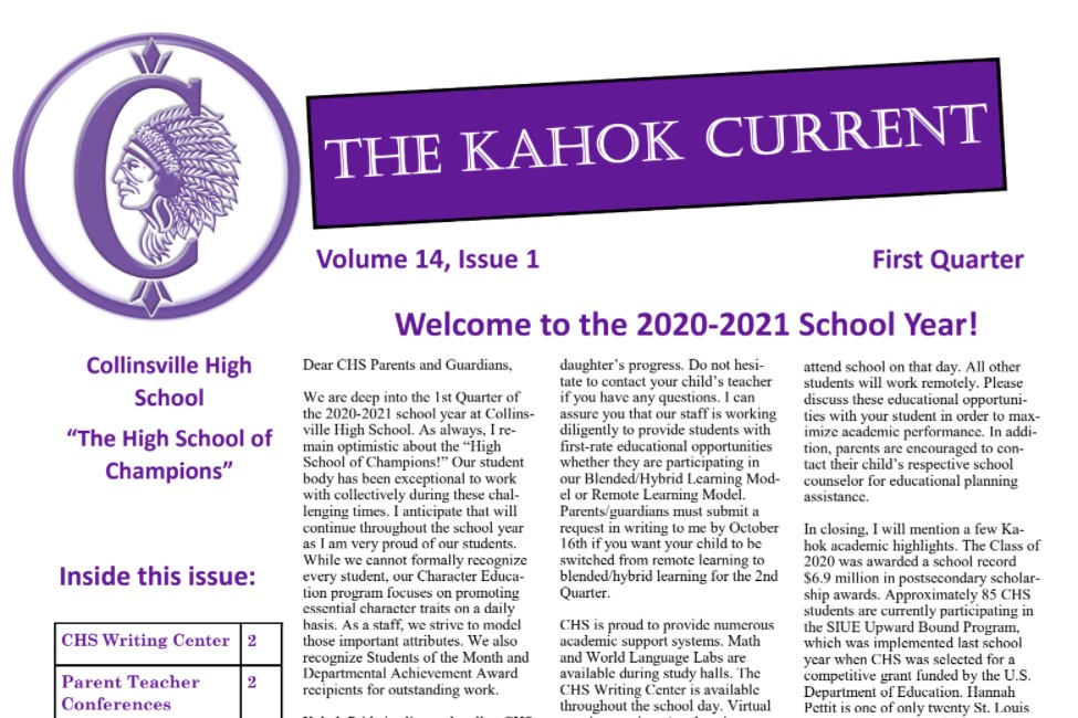 First Quarter 20-21 Kahok Current Newletter