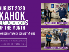 Photos of H Johnson & T Schmidt Educators of the Month Aug 2020