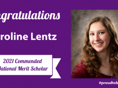 CHS Senior Caroline Lentz is 2021 Commended National Merit Scholar