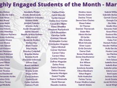 CHS Highly Engaged Students of the Month March 2021