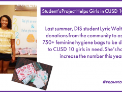 DIS Student Lyric Walton's Project Helps CUSD 10 Girls