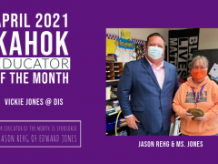 DIS' Vickie Jones is April 2021 Kahok Educator of the Month