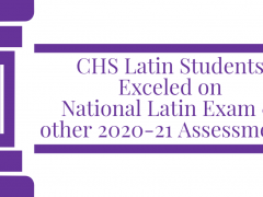 CHS Latin Students Place on 2021 National Latin Exam (Again!)