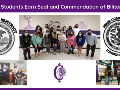 Photos of 2021 CHS Seal and Commendation of Biliteracy