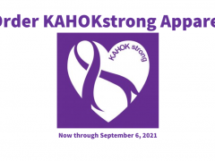 Order KAHOKstrong Apparel Through Sept. 6