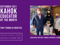 Webster's Brittany Turner is Sept 2021 Kahok Educator of the Month