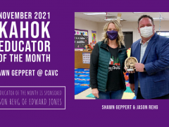 CAVC's Geppert is November 2021 Kahok Educator of the Month