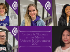 CHS Seniors/Juniors of the Month Oct & Nov 2021