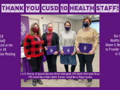 Health Staff Thanked by BOE at December Meeting